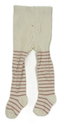 Smetnaovo-růžové pruhované punčocháče St. Bernard