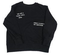 Černá mikina s nápisy 