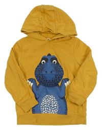 Okrová mikina s dinem a kapucí C&A