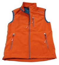 Červená softshellová vesta s logem Trollkids