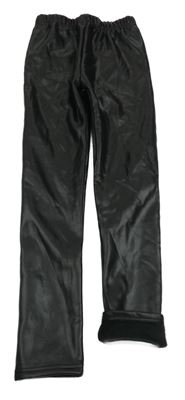 Černé thermo potažené legíny 