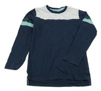 Tmavomodro-šedé triko Next