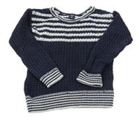 Tmavomodro-bílý pruhovaný svetr GAP