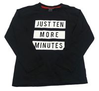 Černé triko s nápisem Primark