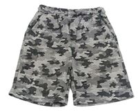 Bílo-černé army teplákové kraťasy Matalan