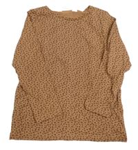 Hnědé triko s leopardím vzorem H&M