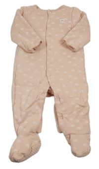 Růžový zateplený overal s duhami Tu