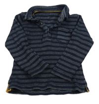 Tmavomodro-bílé pruhované polo triko Matalan