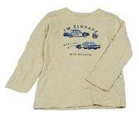 Béžové triko s auty Topolino