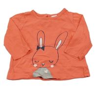 Korálové triko s králíčkem C&A