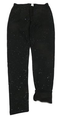 Černé třpytivé zateplené legíny Y.F.K.