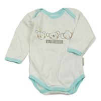 Bílo-světlemodré body se zvířátky 