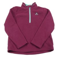 Fialová fleecová funkční mikina Quechua