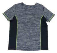 Tmavomodré melírované sportovní tričko 