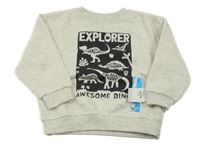 Nové - Světlešedá mikina s diny Primark