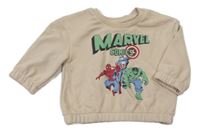 Béžová mikina se superhrdiny Marvel