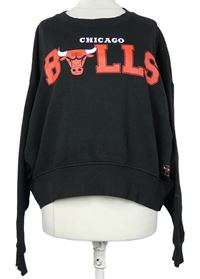 Dámská černá crop oversized mikina s nápisem NBA zn. Primark 