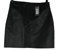 Nové - Dámská černá koženková sukně Primark 