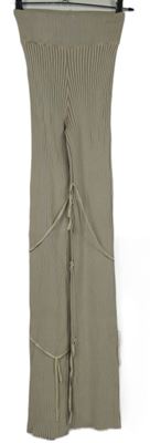 Dámské béžové žebrované pletené kalhoty Maniere de Voir