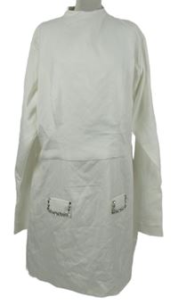 Dámské bílé šaty s kamínky 