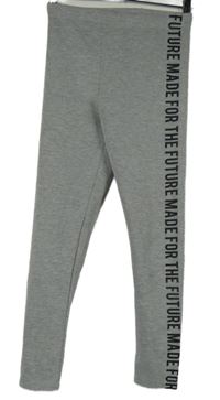 Dámské šedé legíny s nápisy Don´t Call me Jennyfer 