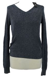 Nové - Dámský tmavomodro-stříbrný lehký svetr Vero Moda 