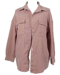 Dámská růžová manšestrová halenka Shein 