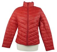 Dámská červená šusťáková zateplená bunda 