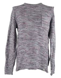 Pánský modro-růžový melírovaný svetr McNeal 