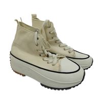 Dámské smetanové plátěné kotníkové tenisky na platformě vel. 38