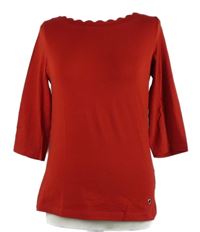 Dámské červené triko s lodičkovým výstřihem Tchibo 