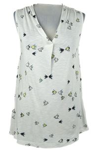 Dámská bílá halenka s rybkami Kenny S. 