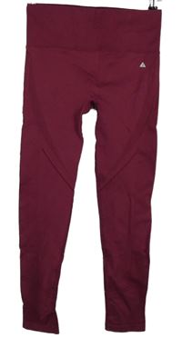 Nové - Dámské vínové sportovní funkční legíny Next 