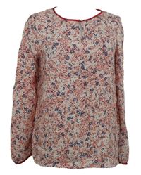 Dámská světlerůžová květovaná halenka S. Oliver