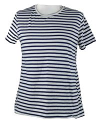 Dámské tmavomodro-bílé pruhované tričko Zara 