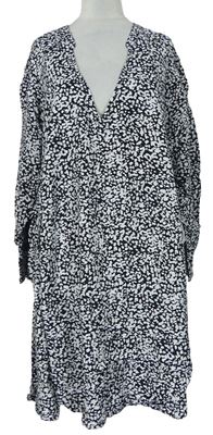 Dámská černo-bílá vzorovaná šatová tunika Bodyflirt vel. 54