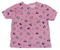 Růžové květované tričko s Minnie zn. Primark