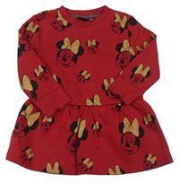 Vínové teplákové šaty s Minnie Disney