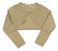 Béžové třpytivé svetrové bolerko H&M