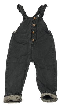 Černé laclové rifle Zara