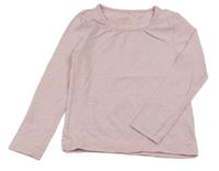 Světlerůžové melírované triko H&M
