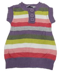 Barevné pruhované pletené šaty 