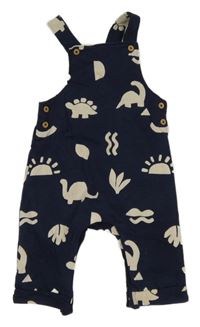 Tmavomodré laclové tepláky s obrázky Next