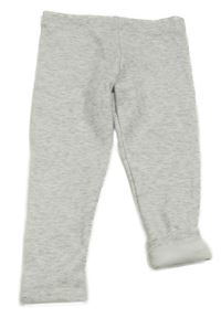 Bílo-šedé melírované teplákové legíny F&F