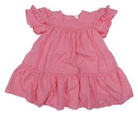 Růžové šifonové šaty LWC Baby
