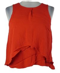 Dámský červený halenkový vrstvený crop top Berska