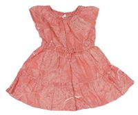 Růžové květované šaty GAP