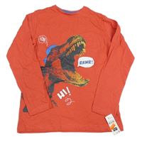 Nové - Červené triko s dinosaurem Dunnes stores