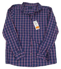 Nové - Tmavomodro-růžová kostkovaná košile Reserved