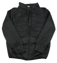 Černá šusťákovo/tepláková zateplená bundomikina H&M